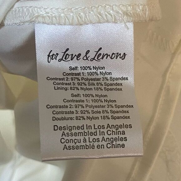 For Love and Lemons Bustier Mini White Dress Lace Strapless Sheer Size XS - Picture 16 of 16